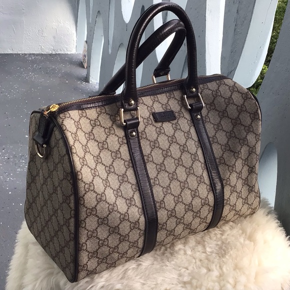 Authentic Gucci Monogram GG Plus Boston Top Zip Tote - Picture 11 of 16